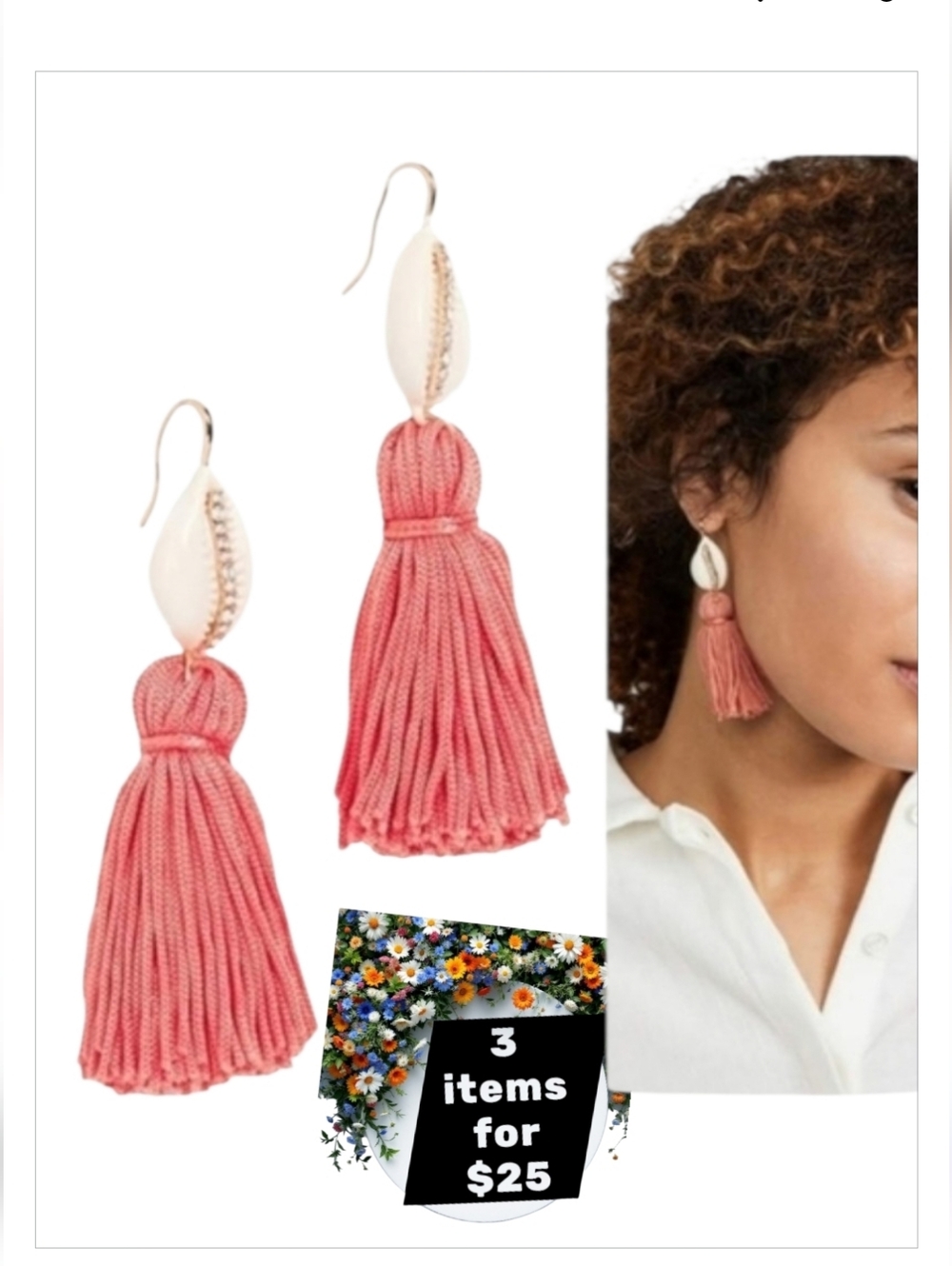 NWT BAUBLEBAR Tahiti Crystal paved shell Tassel Earrings